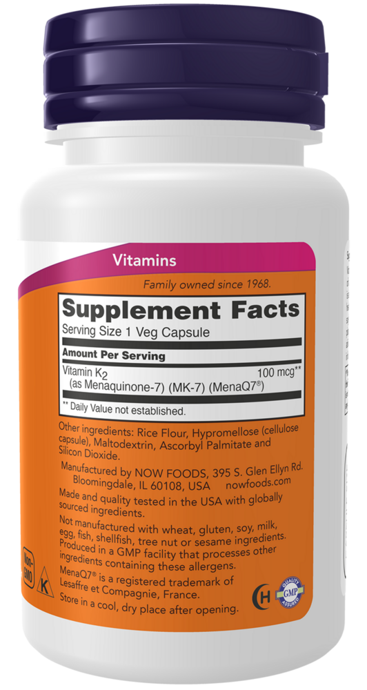Product image for MK-7 Vitamin K-2 100mcg.