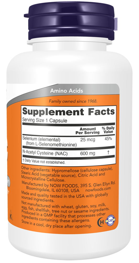 Product image for NAC 600mg with Selenium.