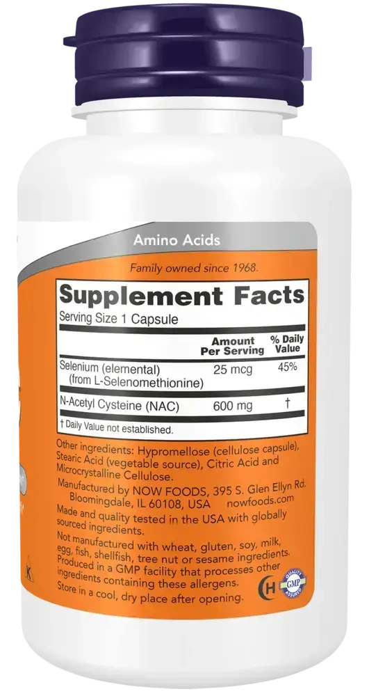 Product image for NAC 600mg with Selenium.