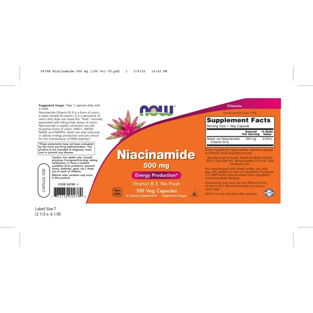 Product image for Niacinamide 500mg.