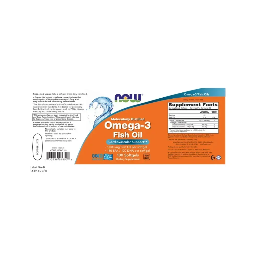 Product image for Omega-3 Molecularly Distilled.