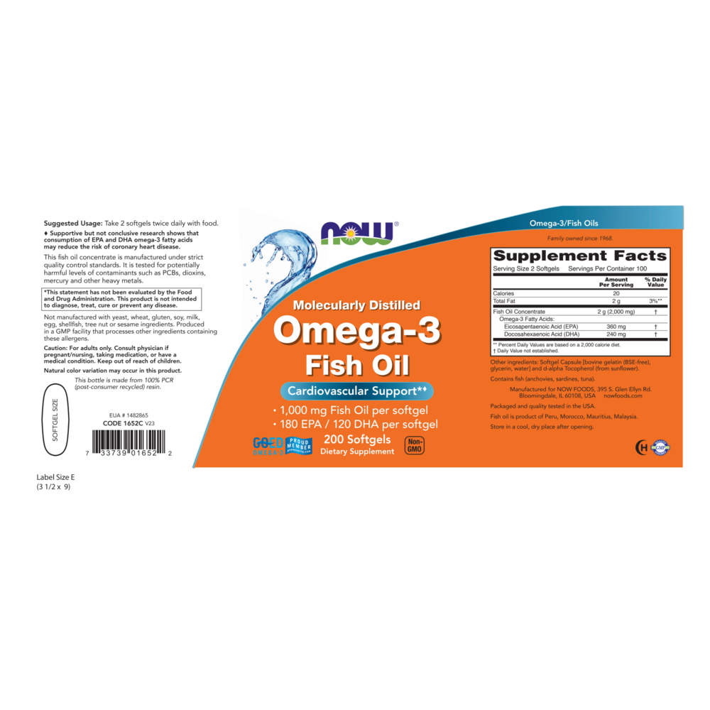 Product image for Omega-3 Molecularly Distilled.
