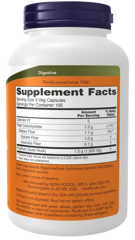 Product image for Psyllium Husk Caps.