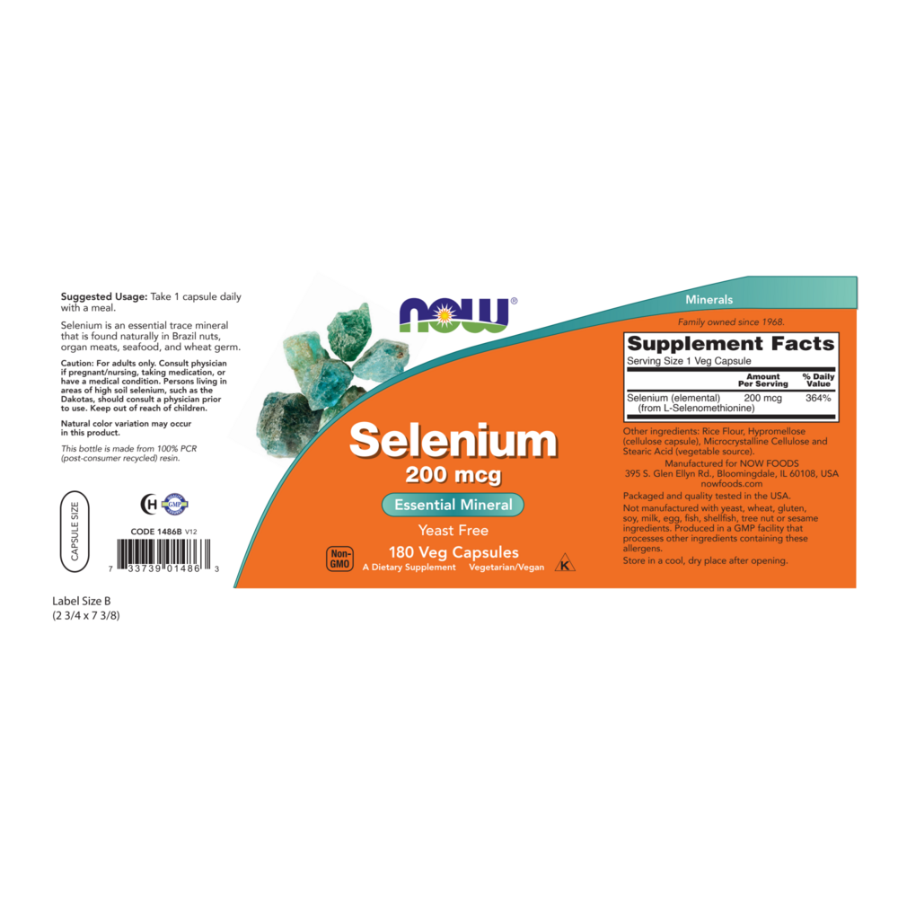 Product image for Selenium 200mcg.