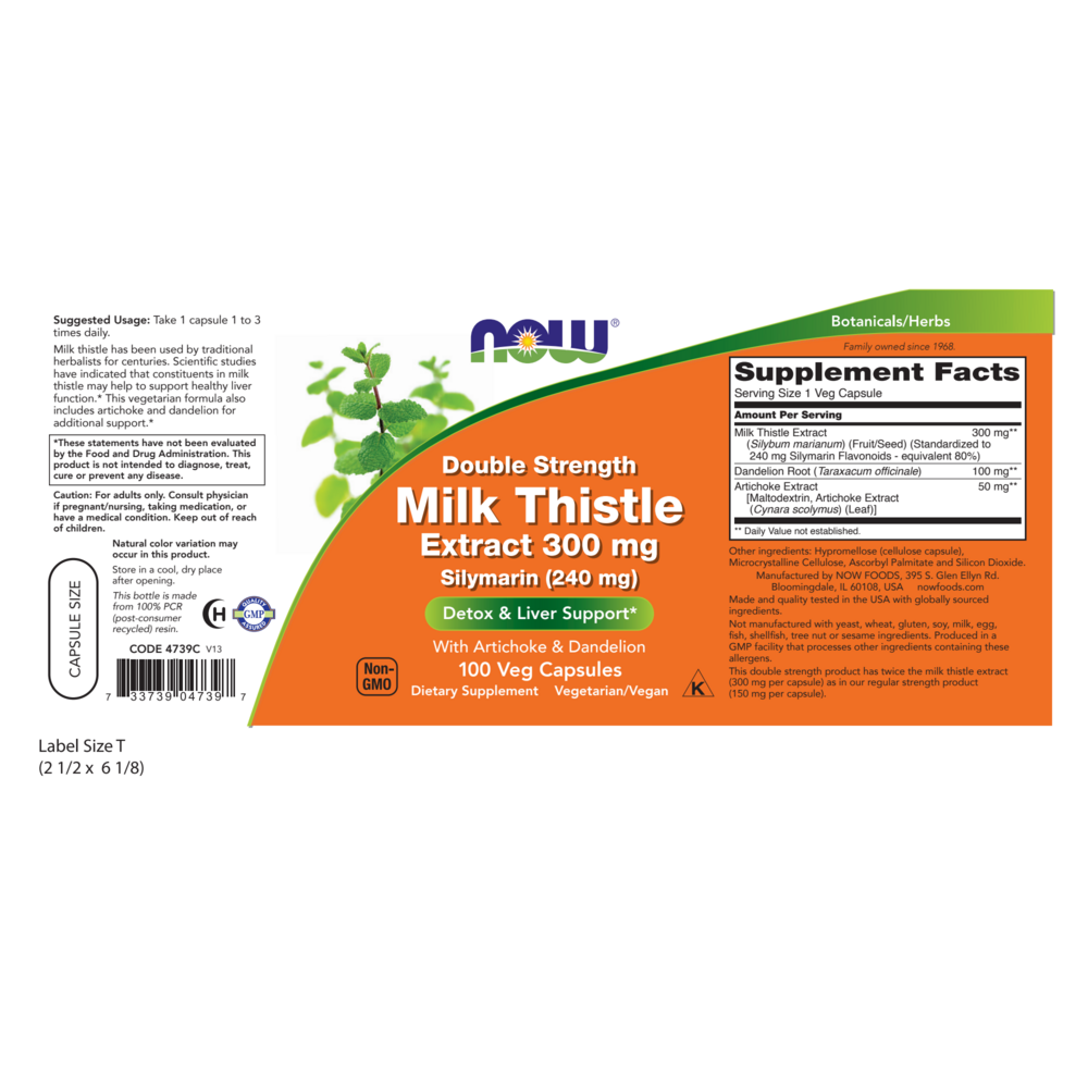 Product image for Silymarian Milk Thistle 300mg.