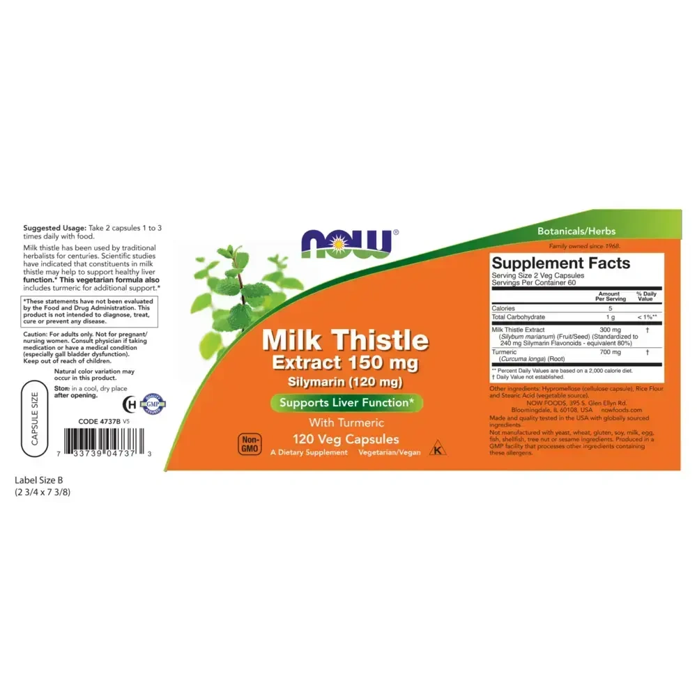 Product image for Silymarin Milk Thistle 150mg.