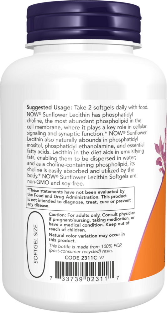 Product image for Sunflower Lecithin 1200mg.