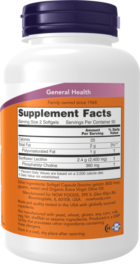 Product image for Sunflower Lecithin 1200mg.