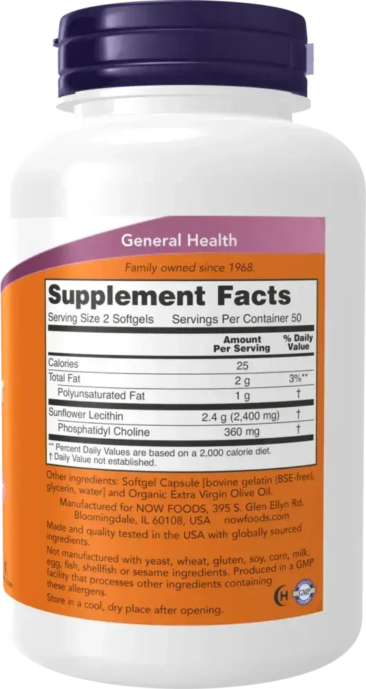Product image for Sunflower Lecithin 1200mg.