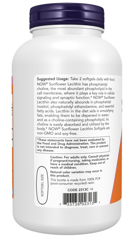 Product image for Sunflower Lecithin 1200mg.