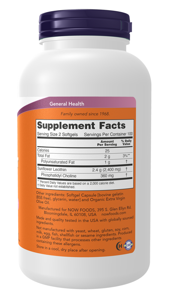 Product image for Sunflower Lecithin 1200mg.