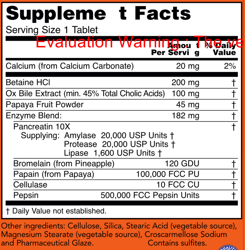 Product image for Super Enzymes Capsules.