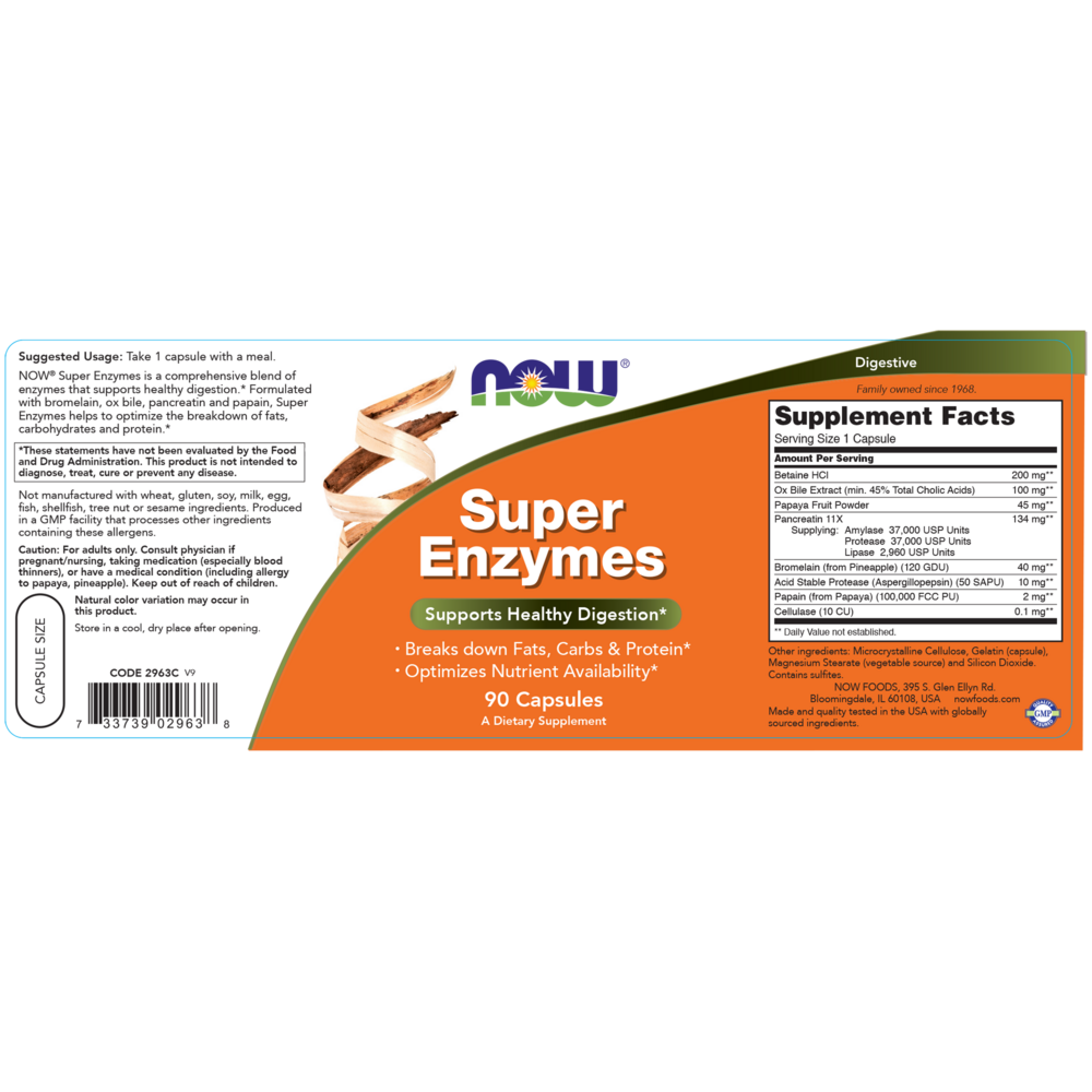 Product image for Super Enzymes Capsules.