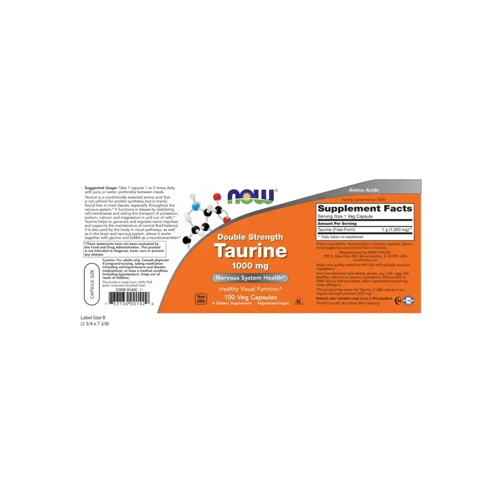 Product image for Taurine 1000mg.