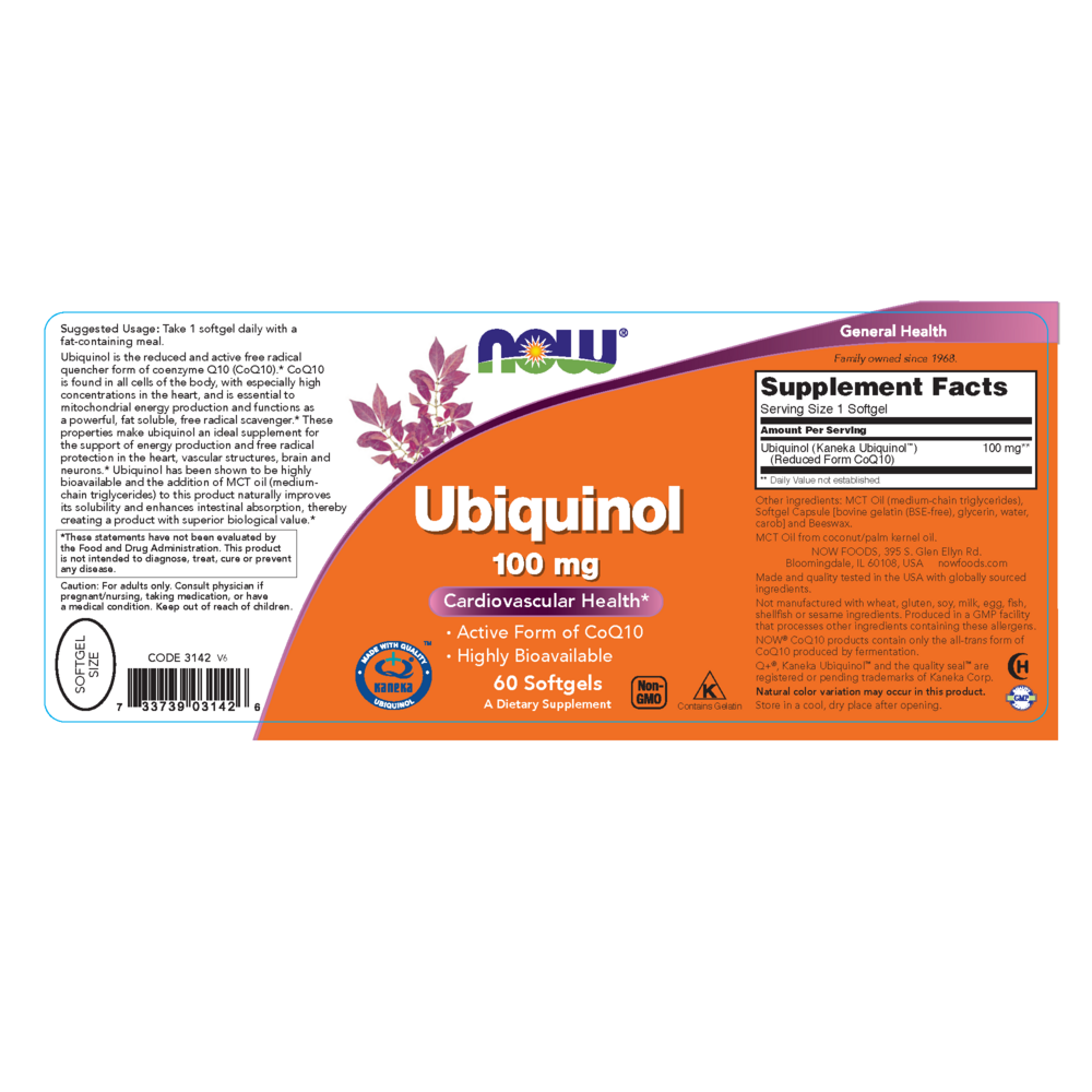 Product image for Ubiquinol 100mg.