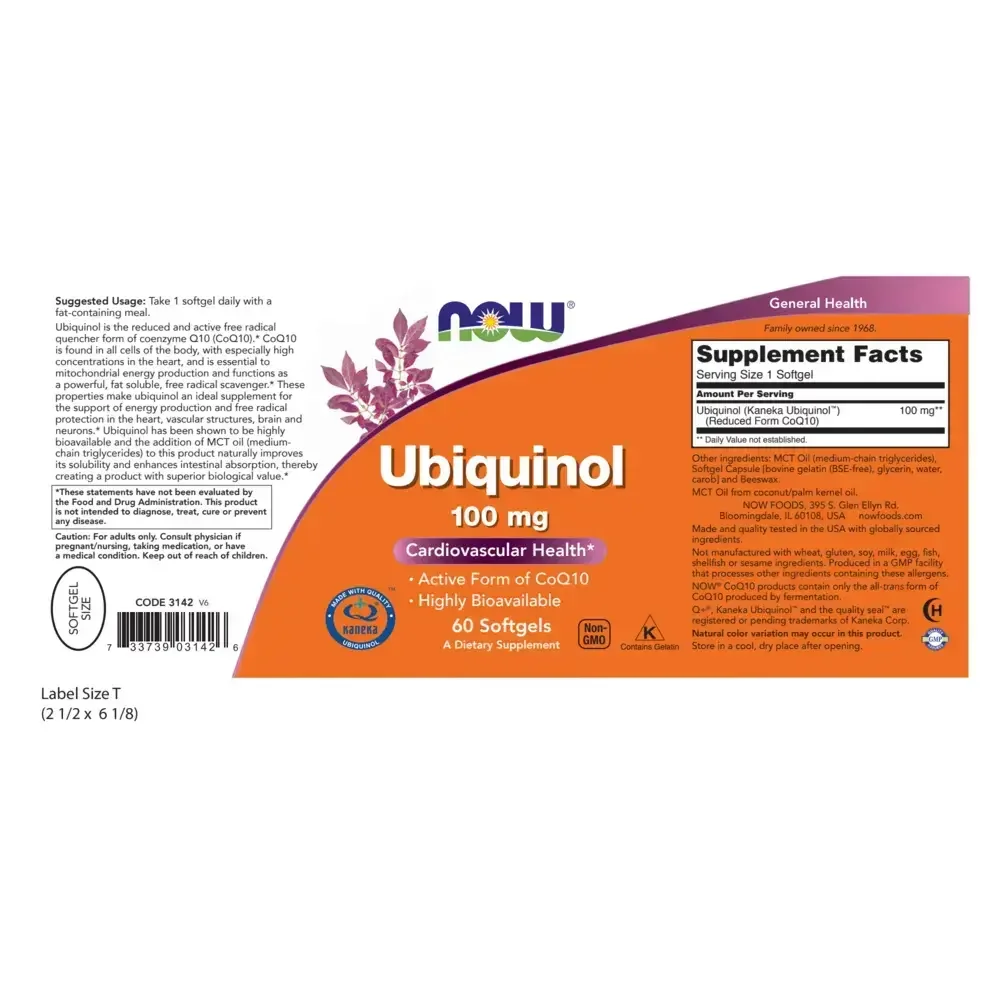 Product image for Ubiquinol 100mg.