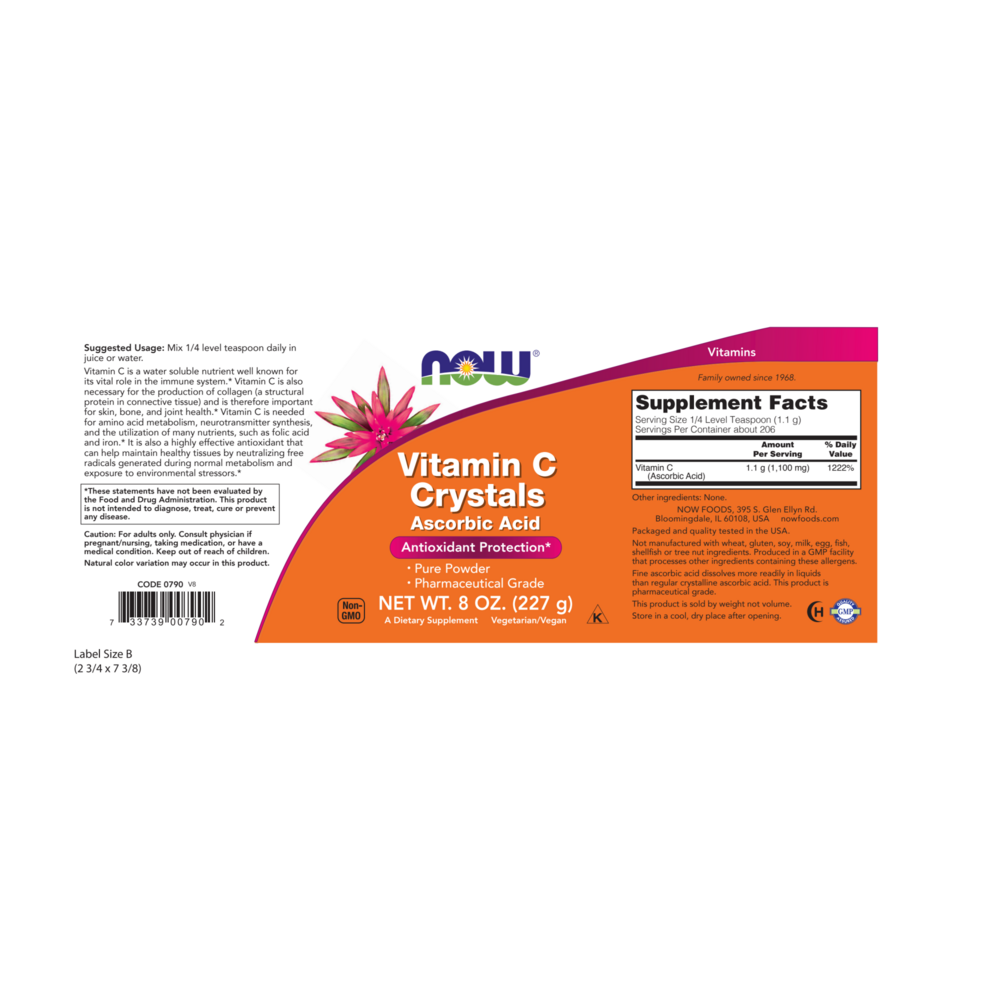Product image for Vitamin C Crystals.
