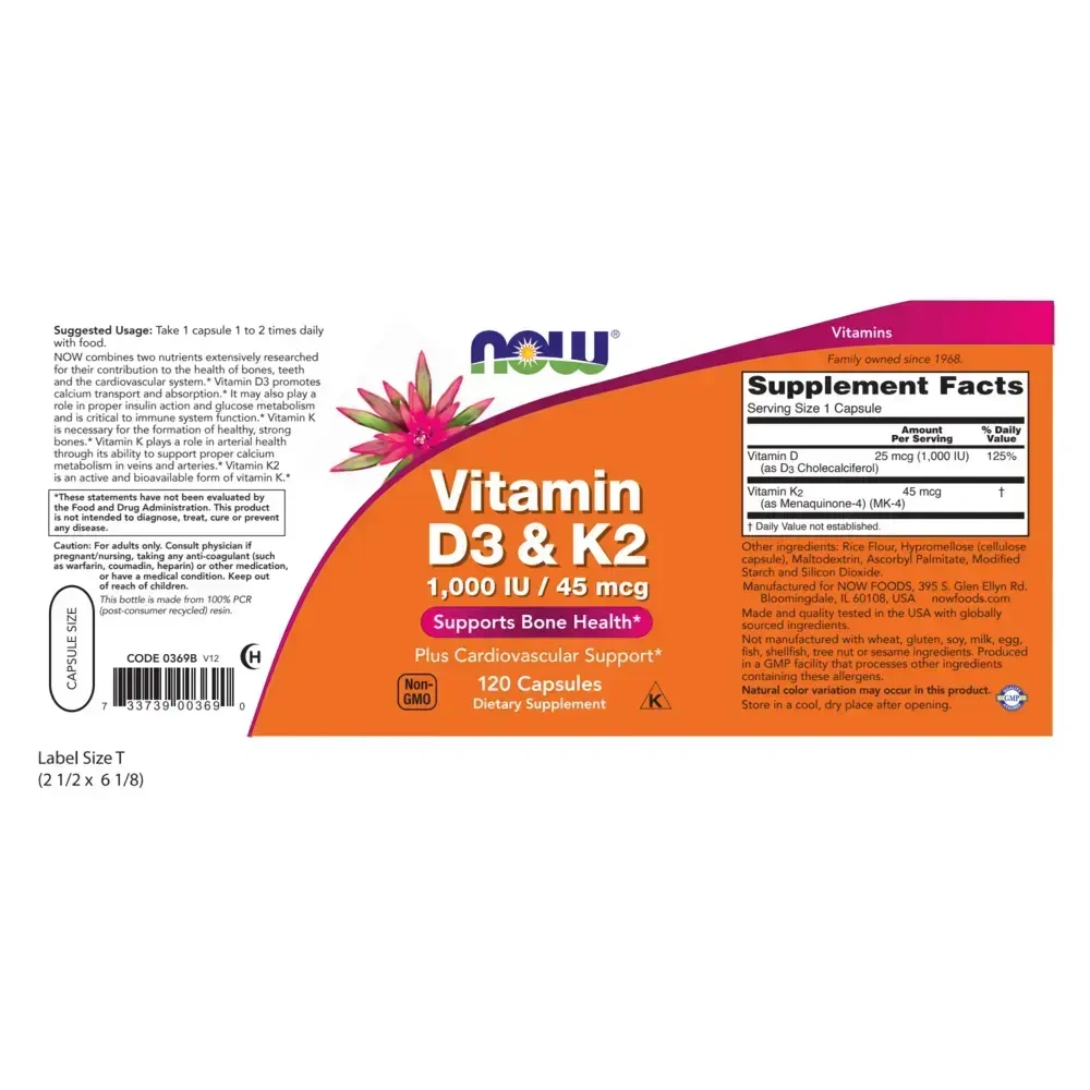 Product image for Vitamin D-3 &amp; K-2.