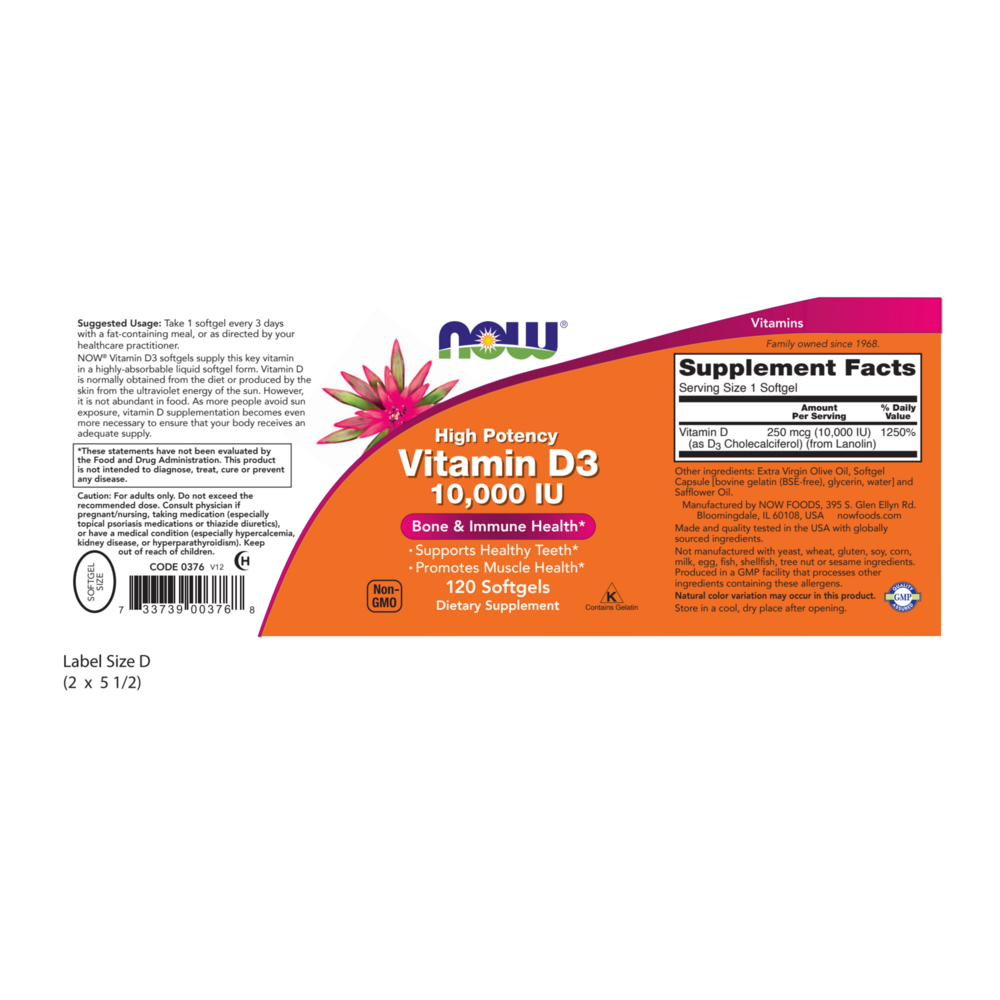 Product image for Vitamin D-3 10,000IU.