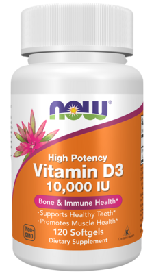 Vitamin D-3 10,000IU 120 Softgel Capsules