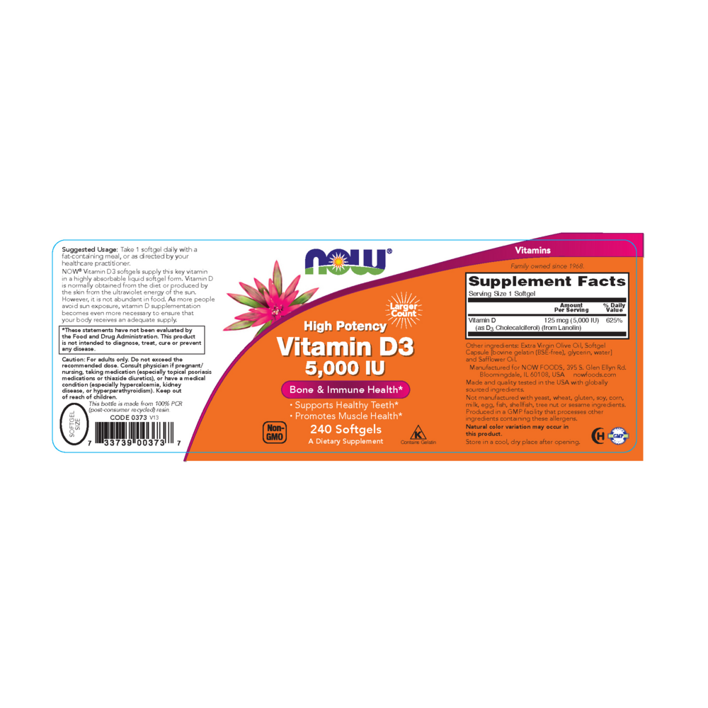 Product image for Vitamin D-3 5,000IU.