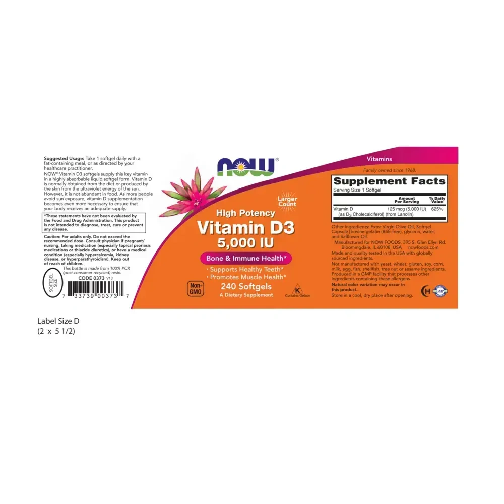 Product image for Vitamin D-3 5,000IU.