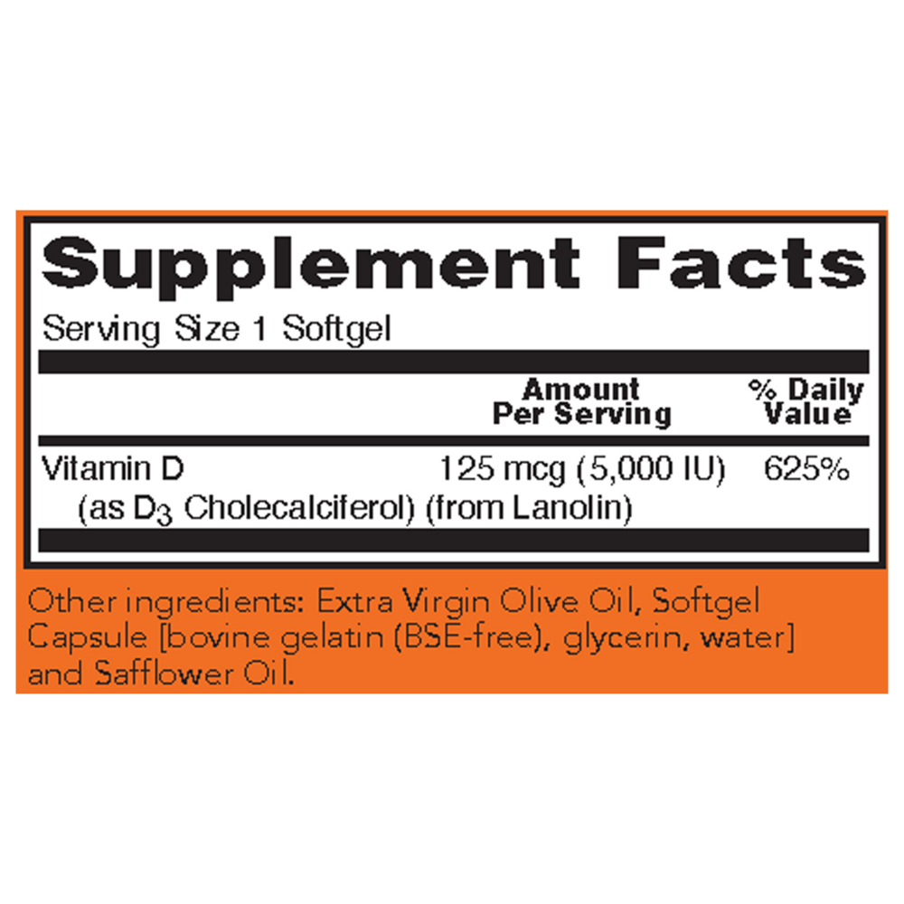 Product image for Vitamin D-3 5,000IU.