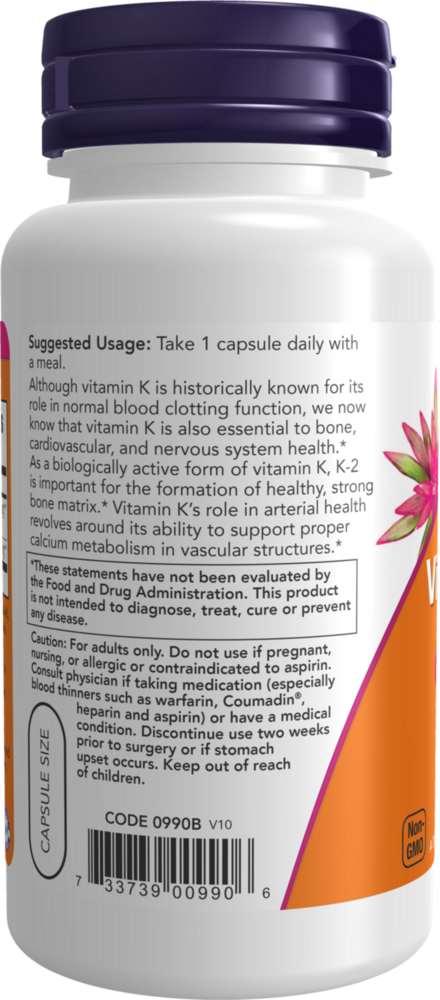 Product image for Vitamin K-2 100mcg.