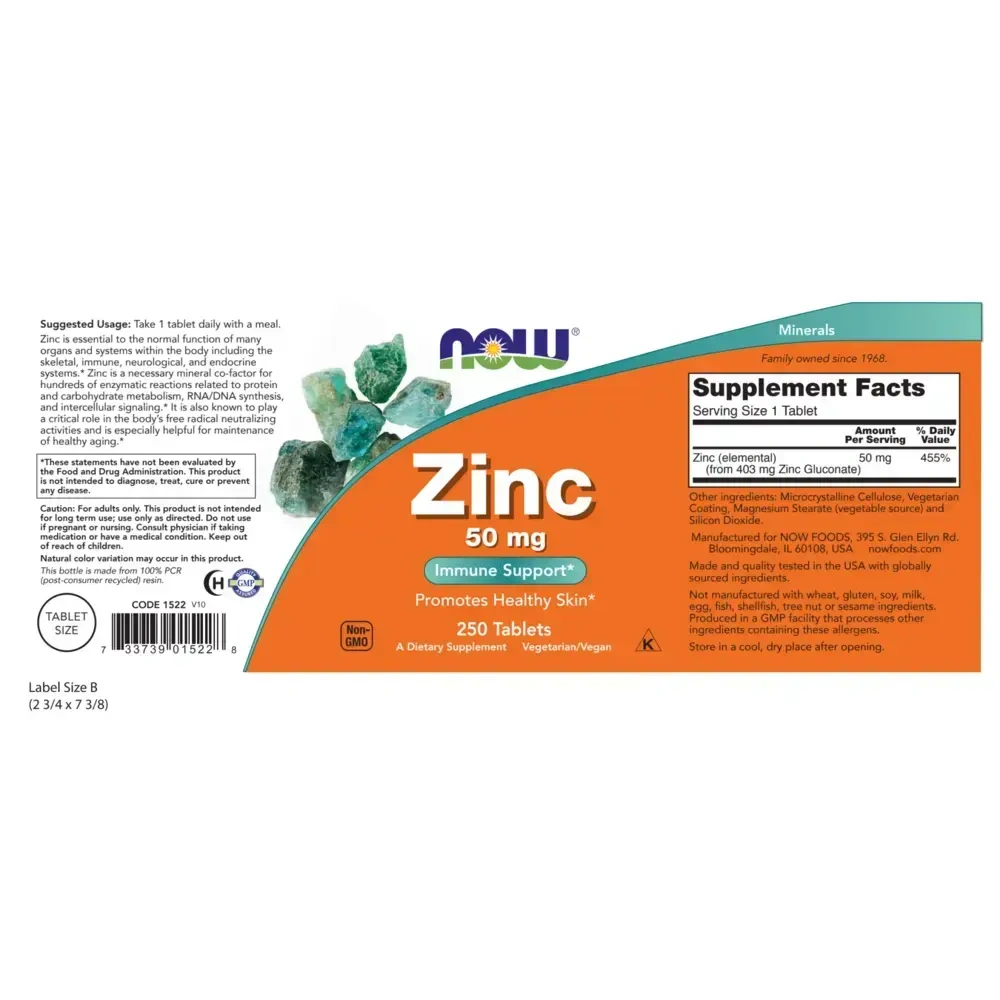 Product image for Zinc 50mg.