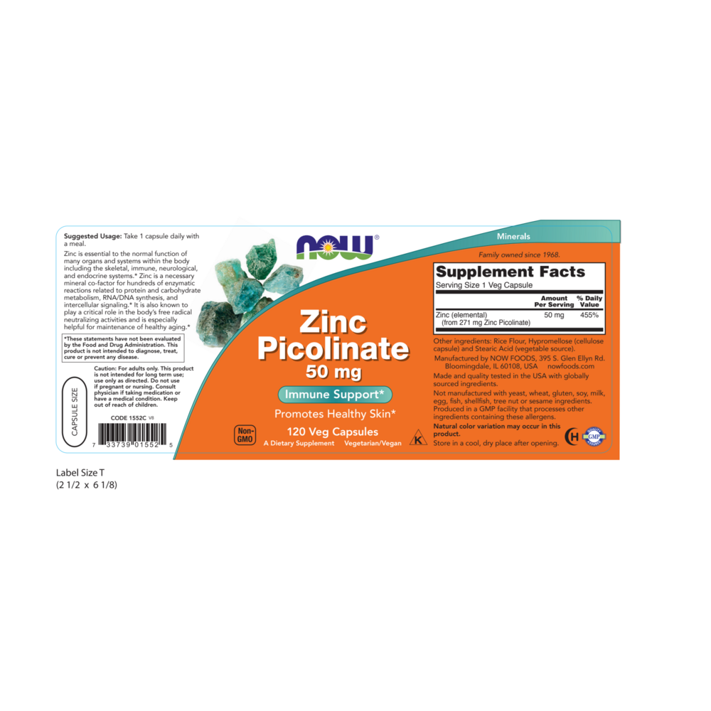 Product image for Zinc Picolinate 50mg.