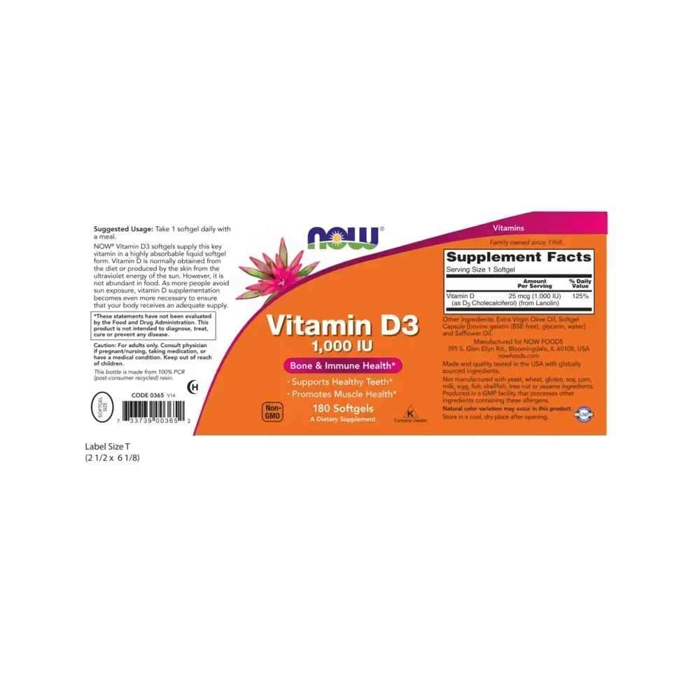Product image for Vit D-3 1000IU.