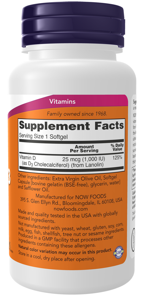 Product image for Vit D-3 1000IU.