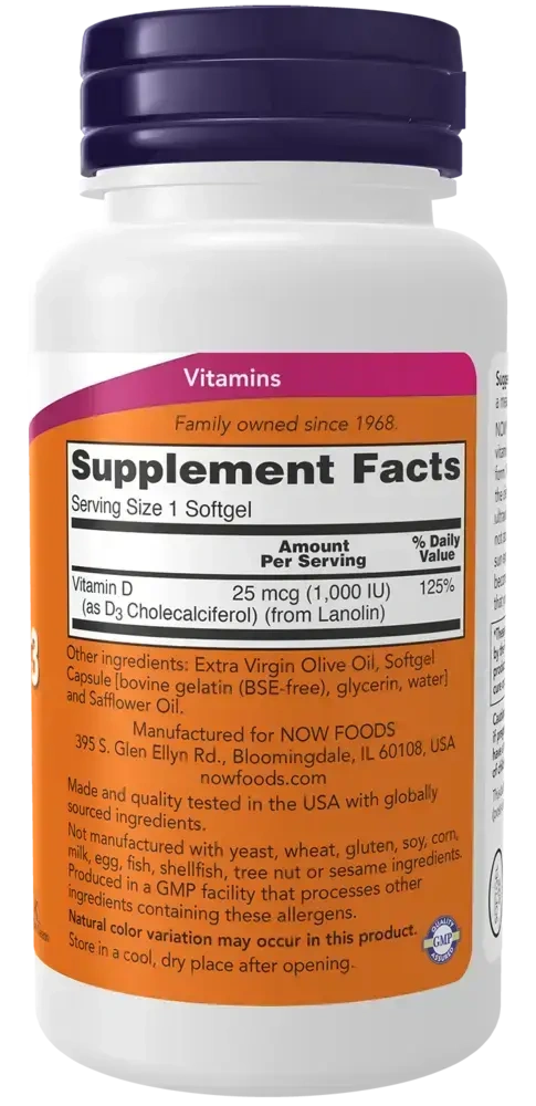Product image for Vit D-3 1000IU.