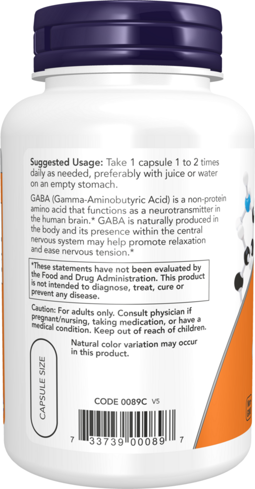 Product image for GABA 750mg.