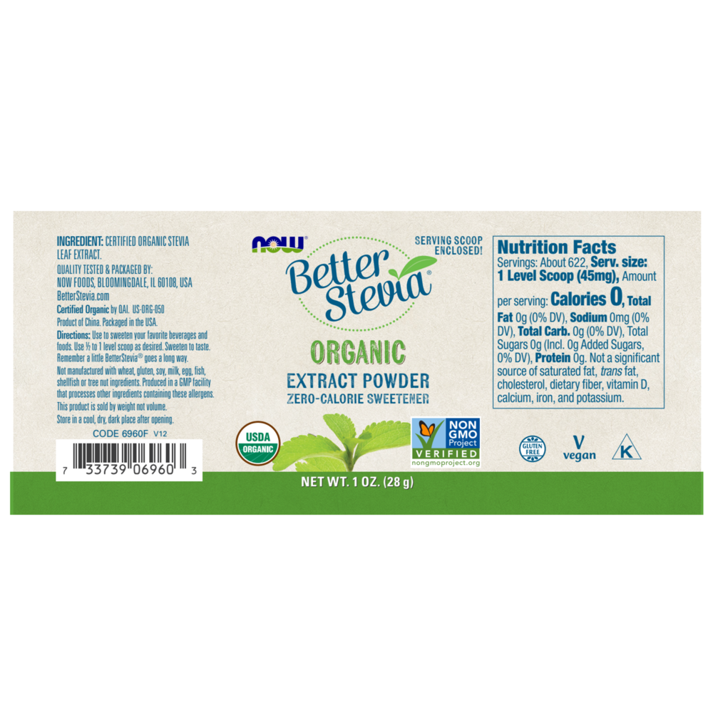 Product image for Better Stevia Powder Organic.