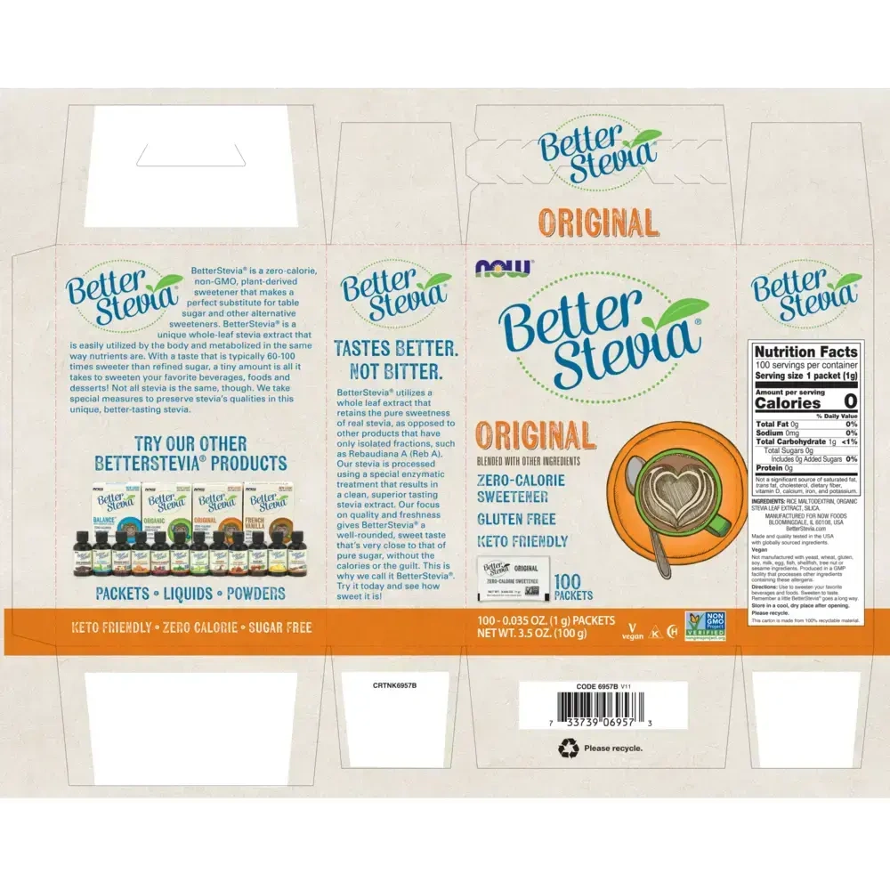 Product image for Better Stevia® Original Sweetener Packets.