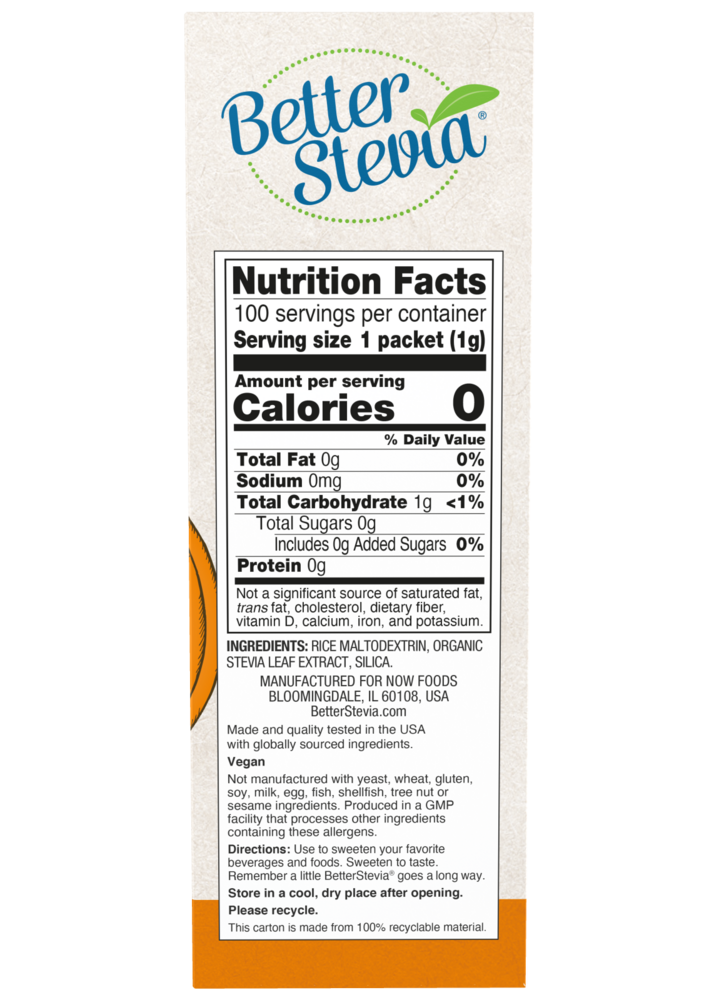 Product image for Better Stevia Original Packets.