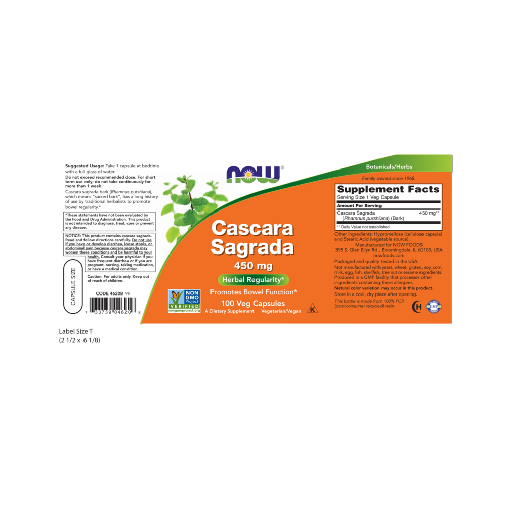 Product image for Cascara Sagrada 450mg.