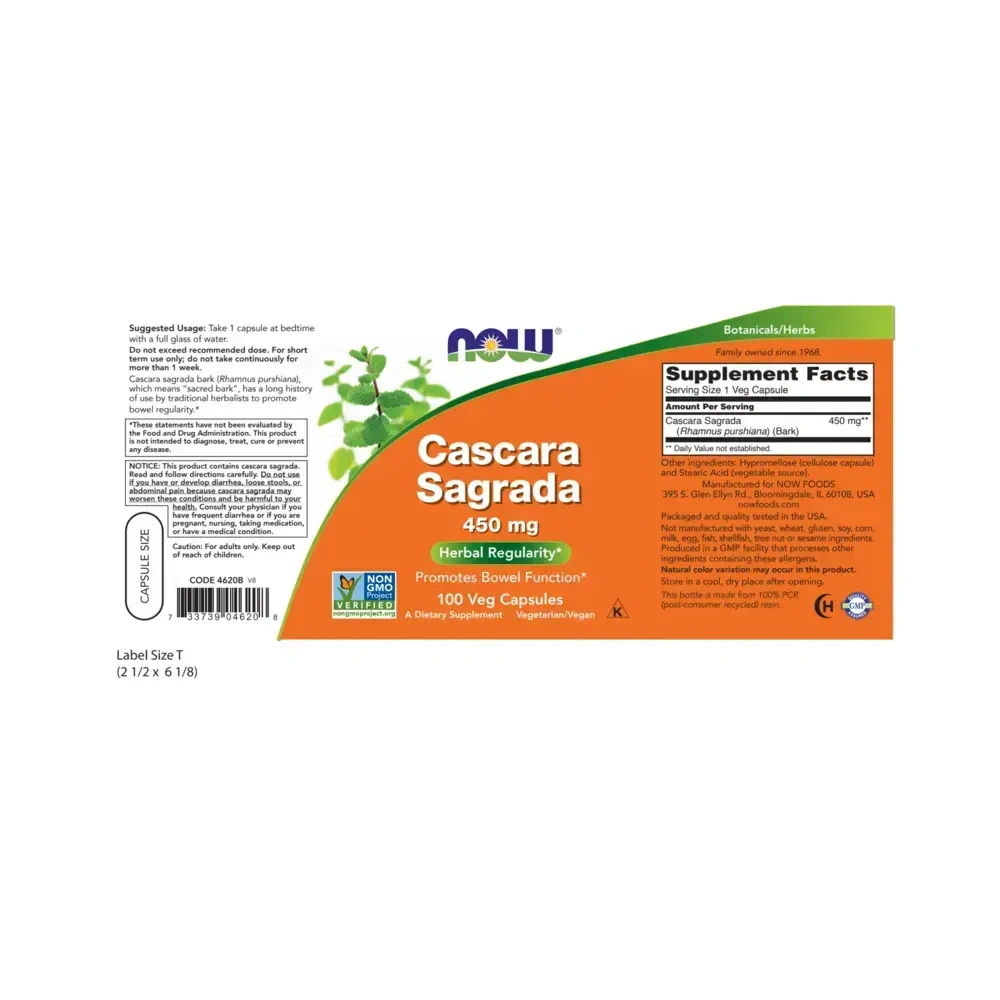 Product image for Cascara Sagrada 450mg.