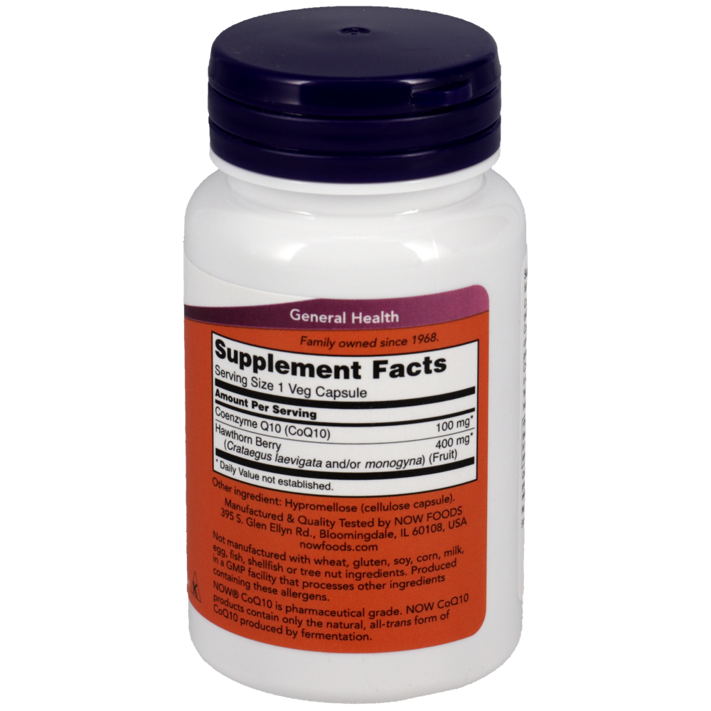 Product image for CoQ10 100mg with Hawthorn Berry.