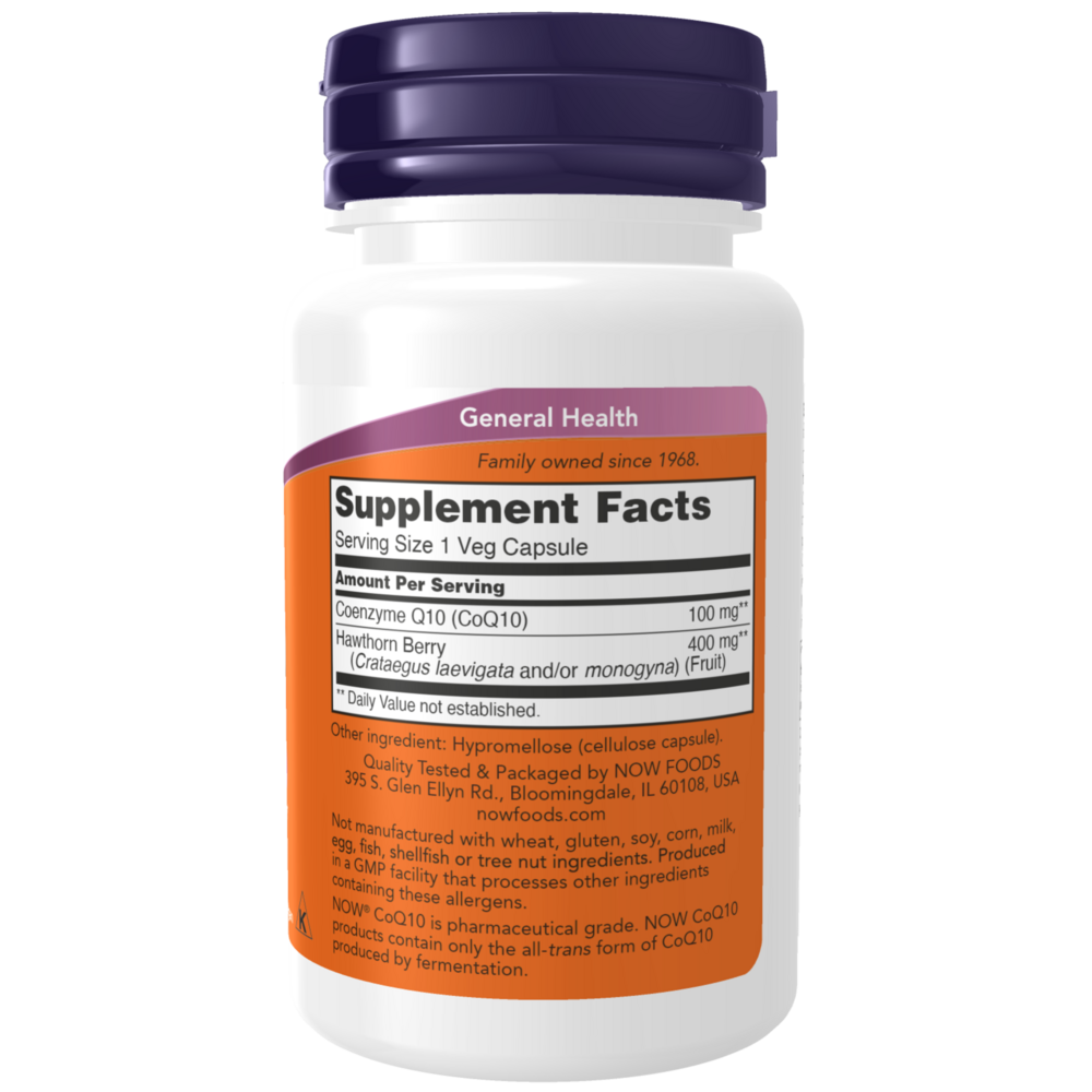 Product image for CoQ10 100mg with Hawthorn Berry.