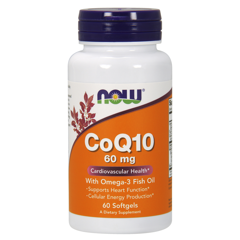 Product image for CoQ10 60mg w&#x2F;Omega 3 Fish Oil.