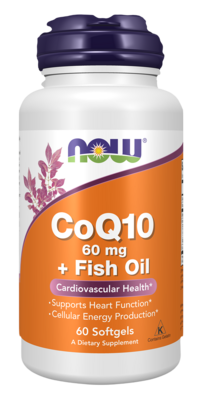 CoQ10 60mg w/Omega 3 Fish Oil 60 Softgels