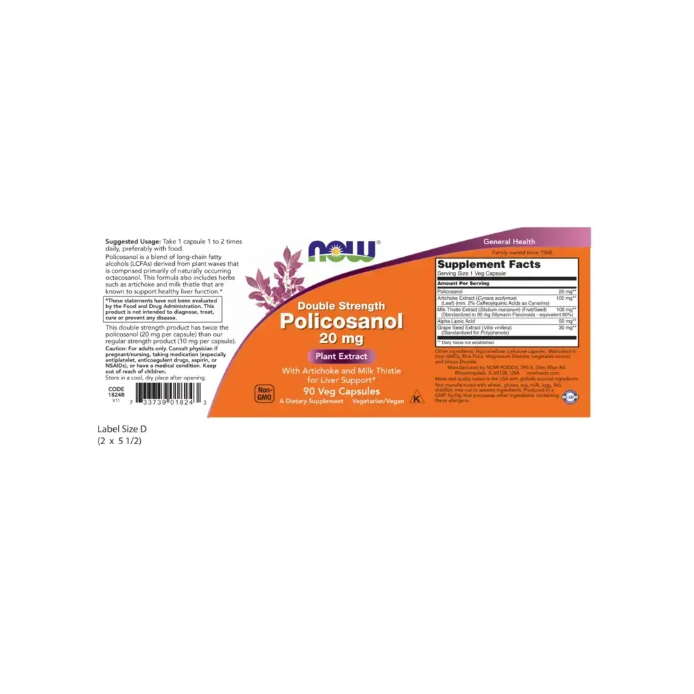 Product image for Policosanol 20mg.