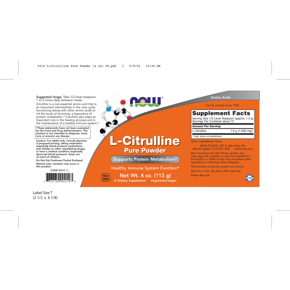 Product image for L-Citrulline Powder.