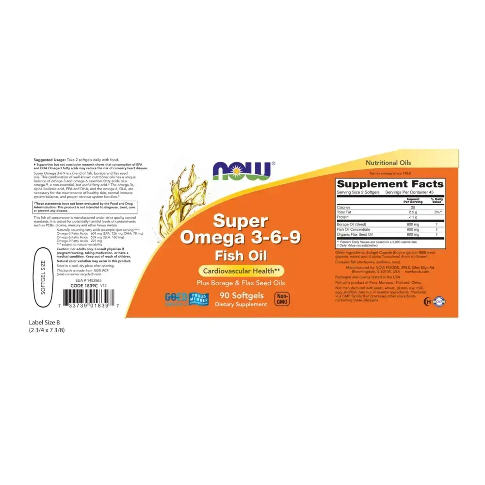 Product image for Super Omega 3-6-9 1200mg.