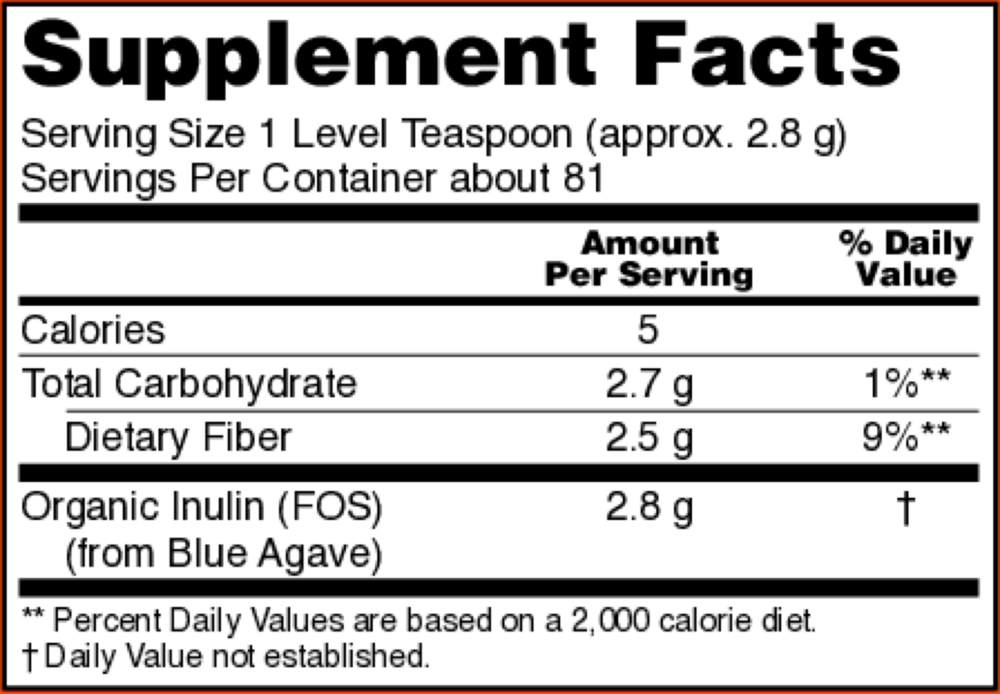 Product image for Organic Inulin Powder.