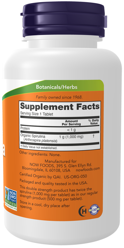 Product image for Organic Spirulina 1000mg.