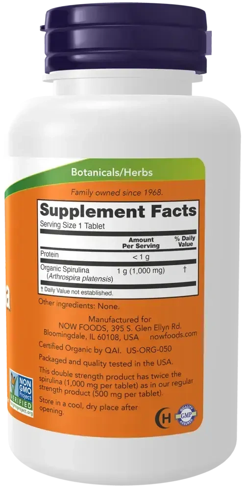 Product image for Organic Spirulina 1000mg.