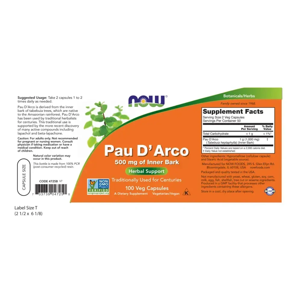 Product image for Pau D'Arco 500mg.